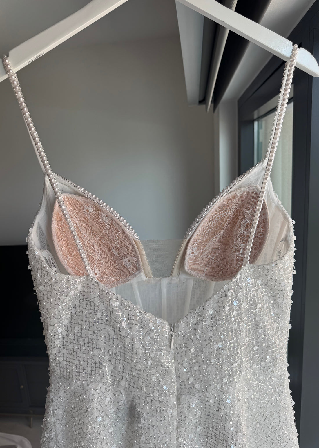 Calla Blanche Philipa (Style No. 124101) with custom pearl straps - 14
