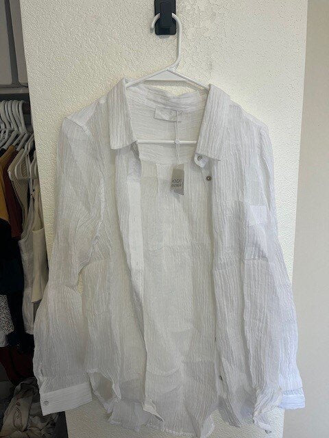 Monday Swimwear Monaco White Linen Shirt - M