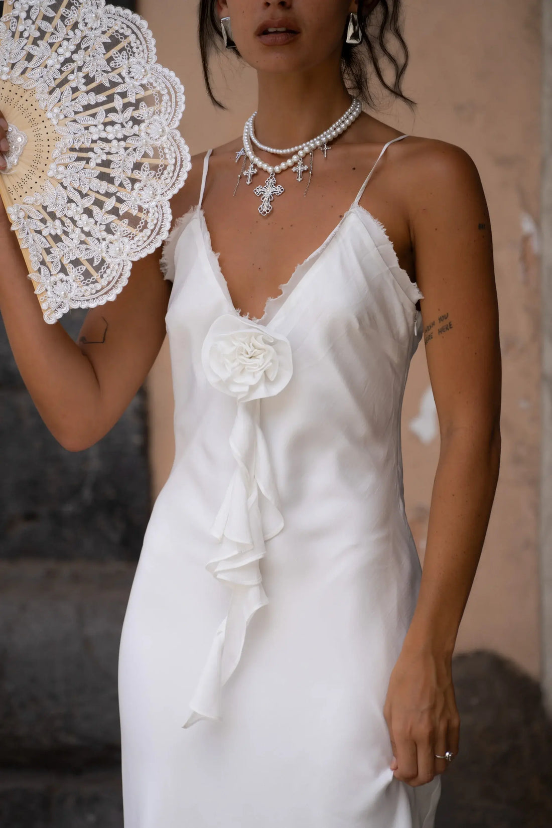 12th tribe white Prosecco dress - 6