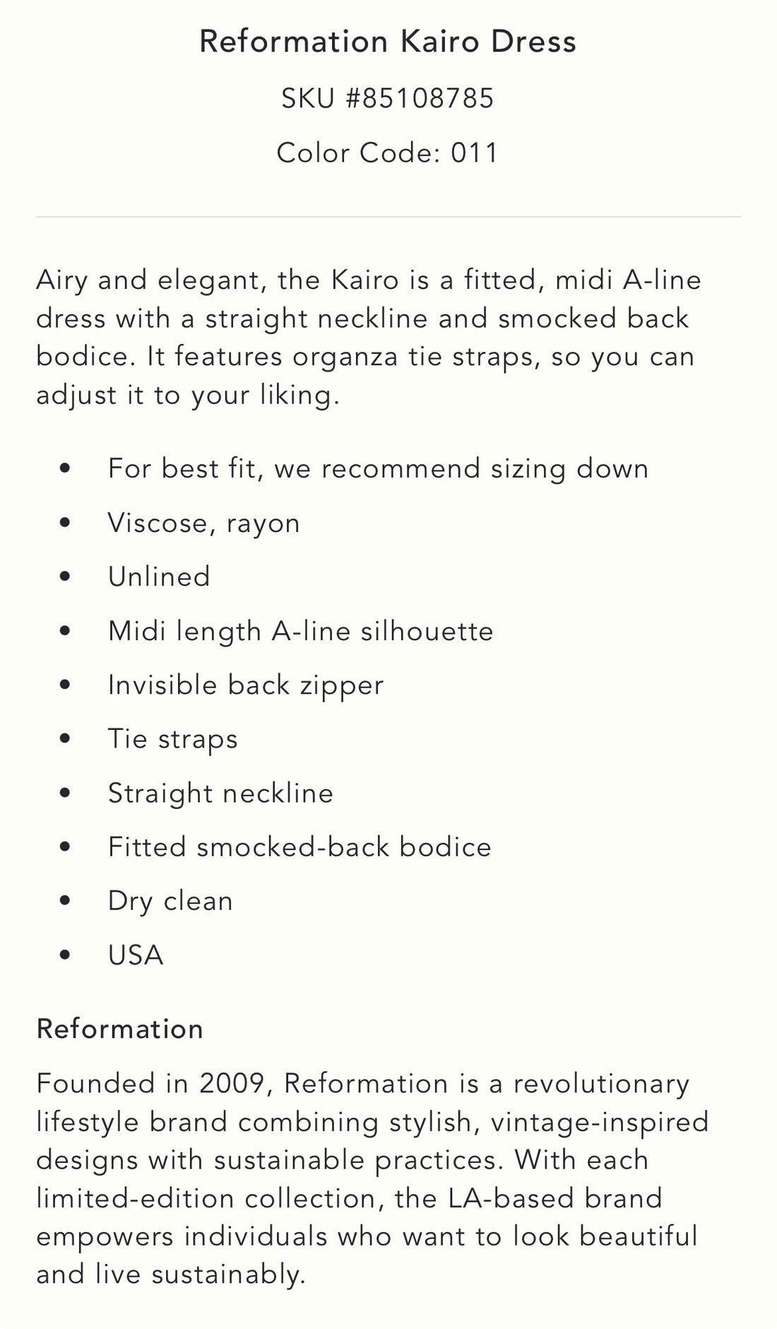 Reformation Kairo Crepe Midi-Dress - 8