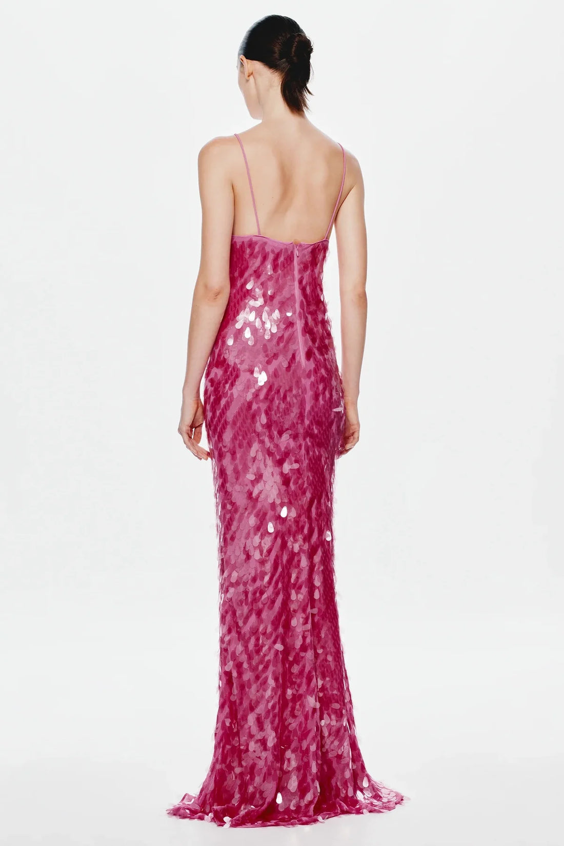 Misha Sapphire Sequin Maxi Dress - Fuchsia - S